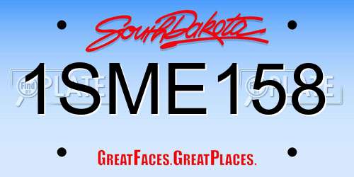 1SME158 South Dakota License Plate