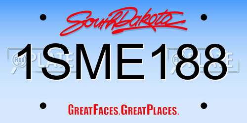 1SME188 South Dakota License Plate