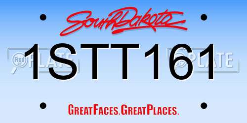1STT161 South Dakota License Plate