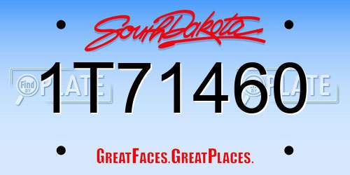 1T71460 South Dakota License Plate