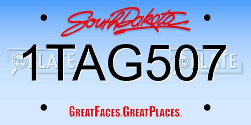 1TAG507 South Dakota License Plate