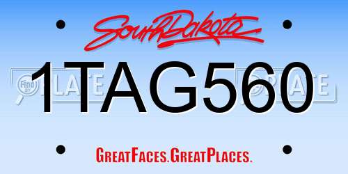 1TAG560 South Dakota License Plate