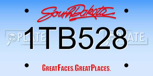 1TB528 South Dakota License Plate