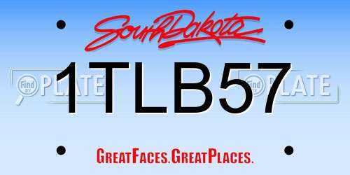 1TLB57 South Dakota License Plate