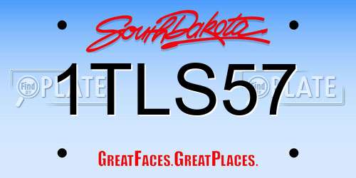 1TLS57 South Dakota License Plate