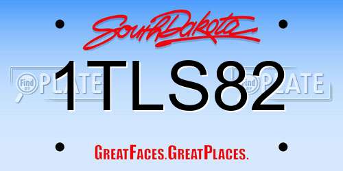 1TLS82 South Dakota License Plate