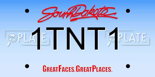 1TNT1 South Dakota License Plate