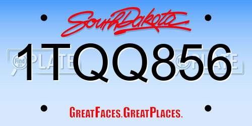 1TQQ856 South Dakota License Plate