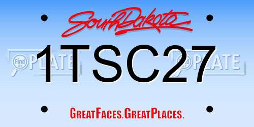 1TSC27 South Dakota License Plate