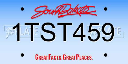 1TST459 South Dakota License Plate