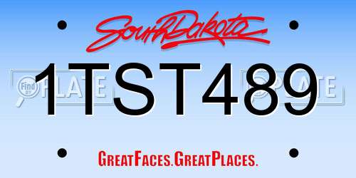 1TST489 South Dakota License Plate