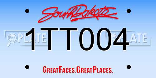 1TT004 South Dakota License Plate