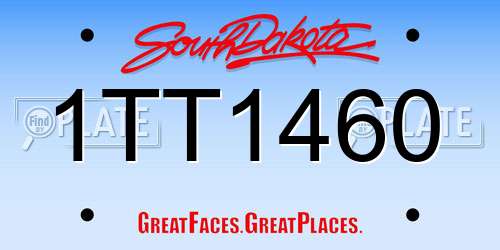 1TT1460 South Dakota License Plate