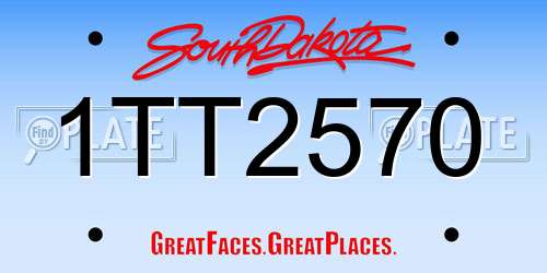 1TT2570 South Dakota License Plate