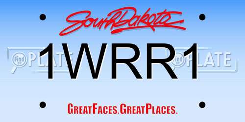 1WRR1 South Dakota License Plate