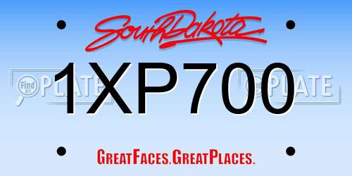 1XP700 South Dakota License Plate
