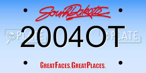 2004OT South Dakota License Plate
