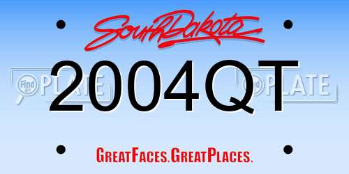 2004QT South Dakota License Plate