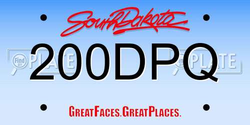 200DPQ South Dakota License Plate