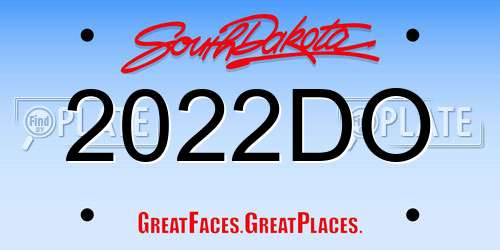 2022DO South Dakota License Plate