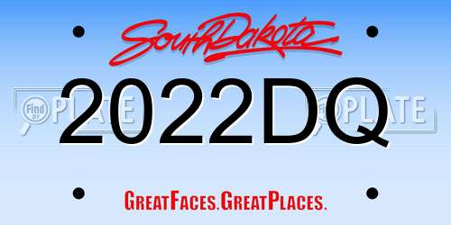 2022DQ South Dakota License Plate