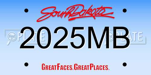 2025MB South Dakota License Plate