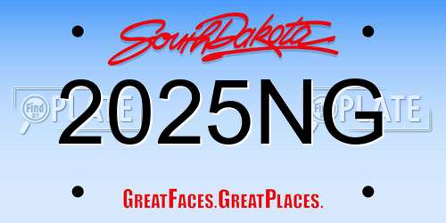 2025NG South Dakota License Plate
