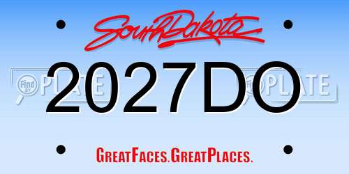 2027DO South Dakota License Plate