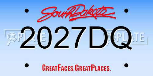 2027DQ South Dakota License Plate