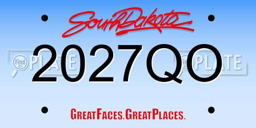 2027QO South Dakota License Plate