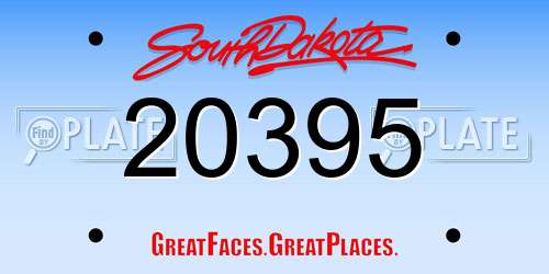20395 South Dakota License Plate