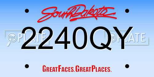 2240QY South Dakota License Plate