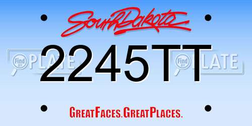 2245TT South Dakota License Plate