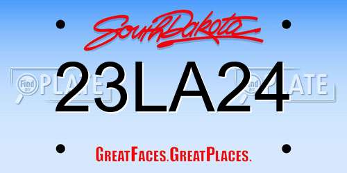 23LA24 South Dakota License Plate