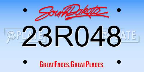 23R048 South Dakota License Plate