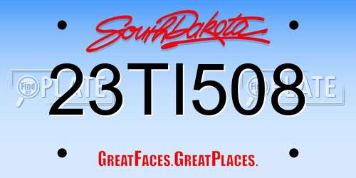 23TI508 South Dakota License Plate