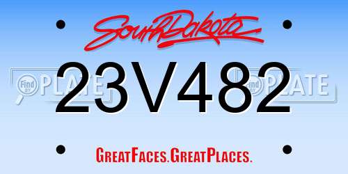 23V482 South Dakota License Plate