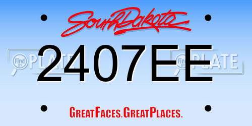 2407EE South Dakota License Plate