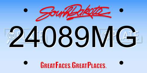 24089MG South Dakota License Plate