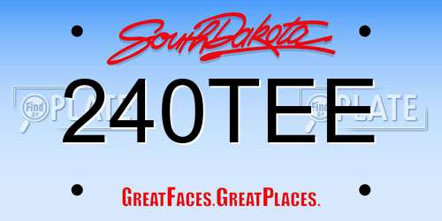 240TEE South Dakota License Plate
