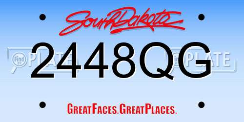 2448QG South Dakota License Plate