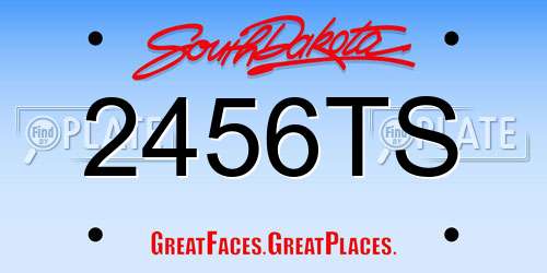 2456TS South Dakota License Plate