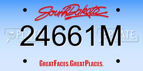 24661M South Dakota License Plate