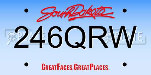 246QRW South Dakota License Plate
