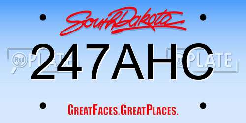 247AHC South Dakota License Plate