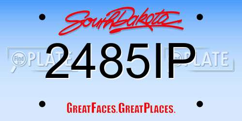 2485IP South Dakota License Plate