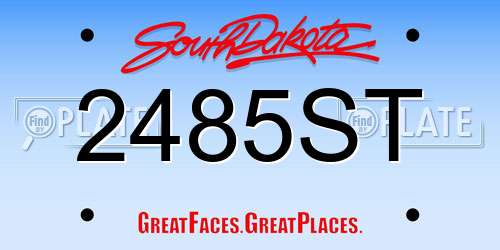 2485ST South Dakota License Plate