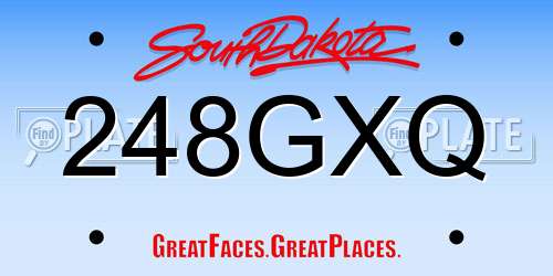 248GXQ South Dakota License Plate