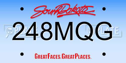 248MQG South Dakota License Plate