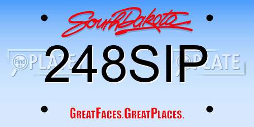 248SIP South Dakota License Plate